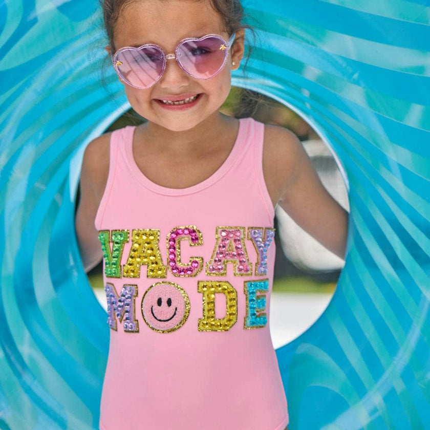 Pink Crystal VACAY MODE Swimsuit