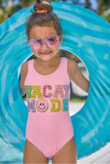 Pink Crystal VACAY MODE Swimsuit