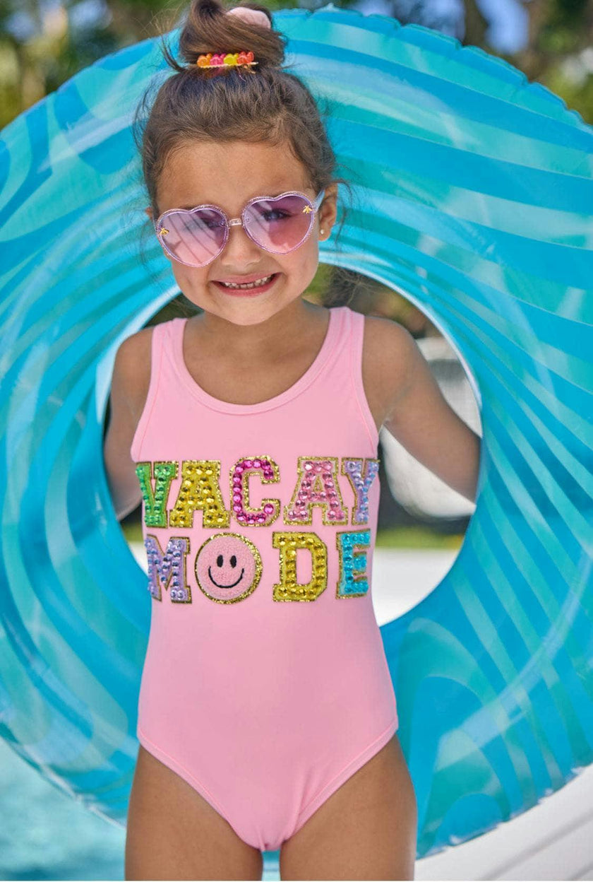 Pink Crystal VACAY MODE Swimsuit