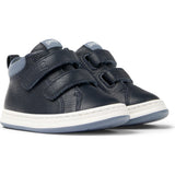 Kids Runner Leather Sneakers, Navy