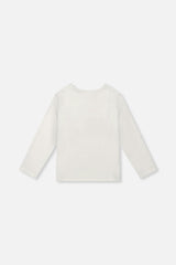 Brushed Rib Crew Neck Top Off-White