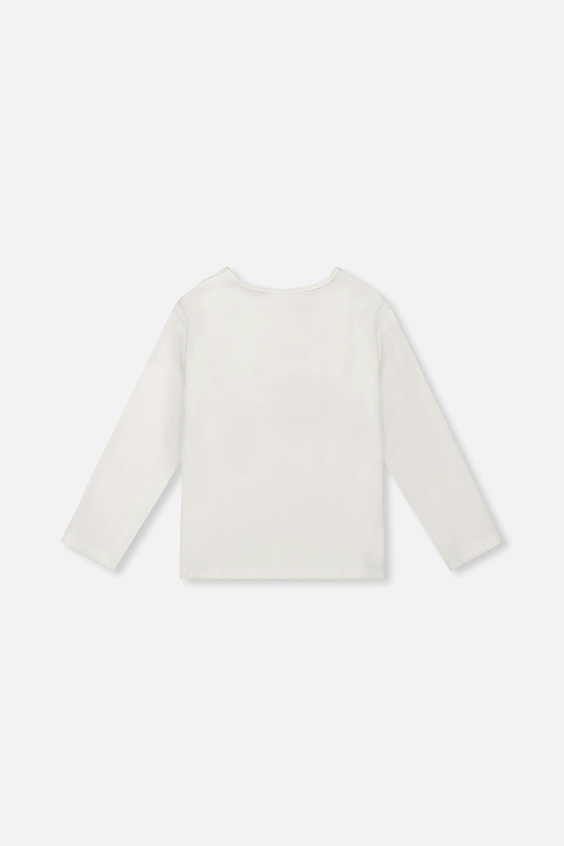 Brushed Rib Crew Neck Top Off-White