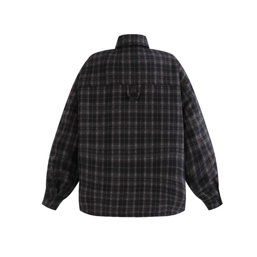 Black Plaid Flannel Shirt