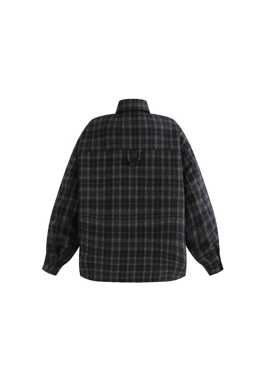 Black Plaid Flannel Shirt