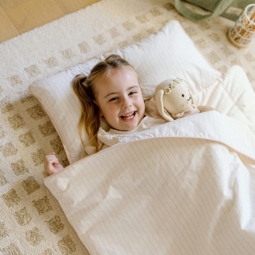 [NEW] XL Organic Nap Mat- Pink Stripe