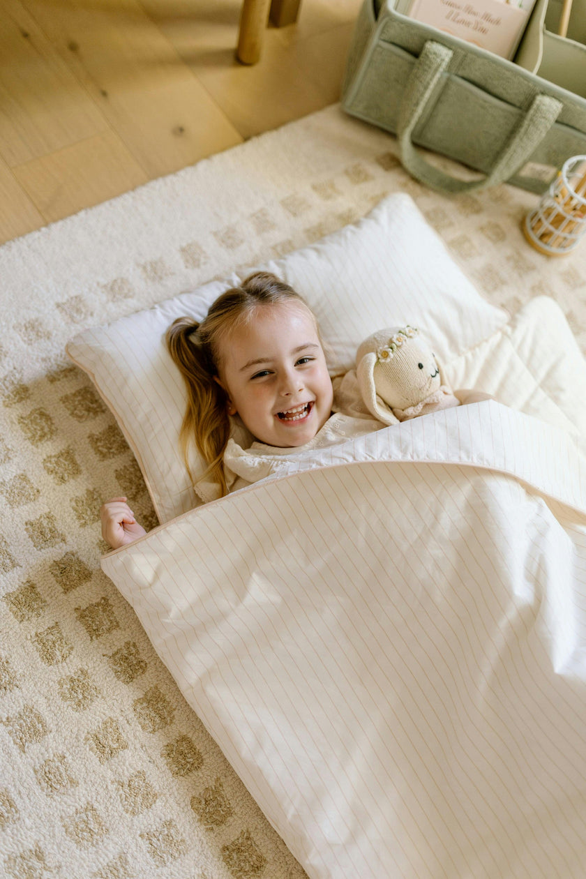 [NEW] XL Organic Nap Mat- Pink Stripe