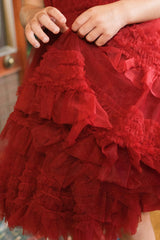 Mini Effie Dress in Garnet