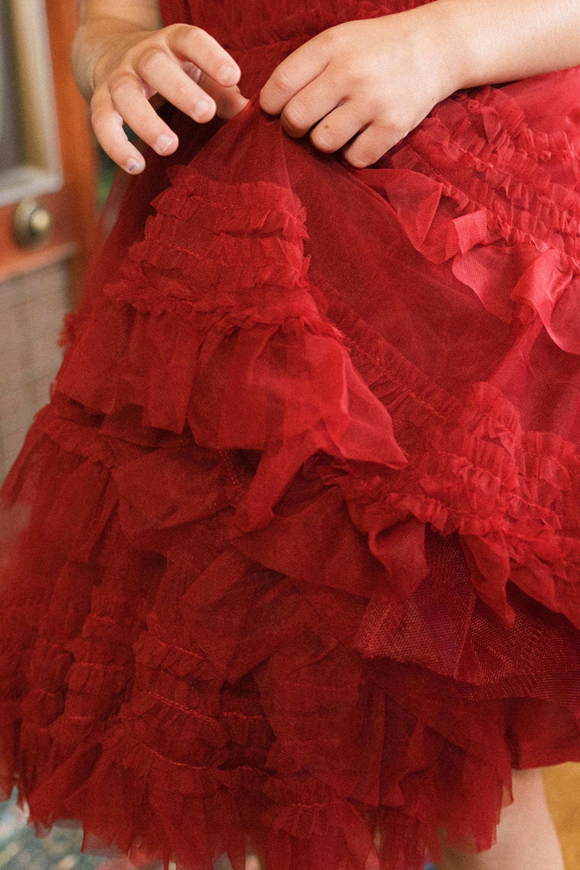 Mini Effie Dress in Garnet