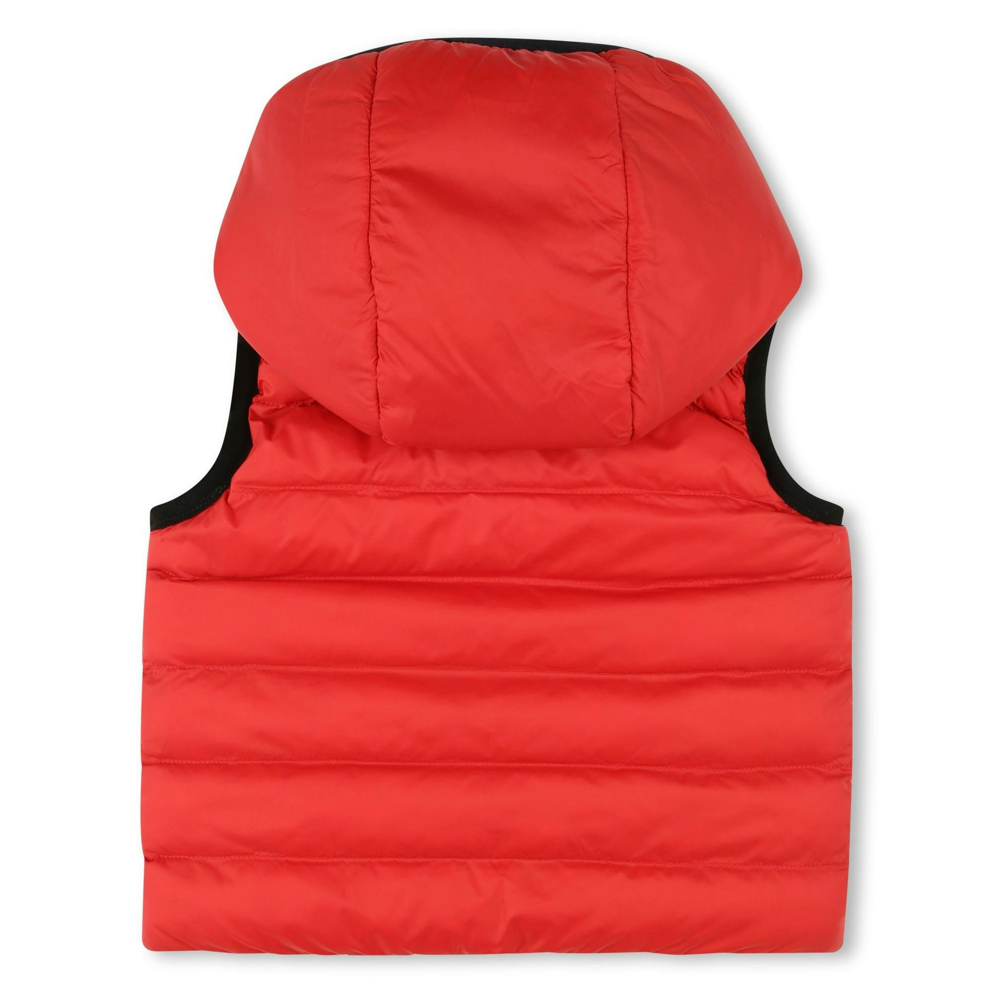 Red Reversible Logo Puffer Vest