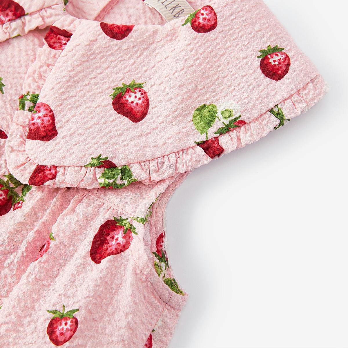 Strawberry Ruffle Collar Dress