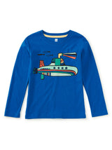 Green Submarine Graphic Tee, Royal