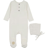 V-Knit Henley Footie & Hat Set