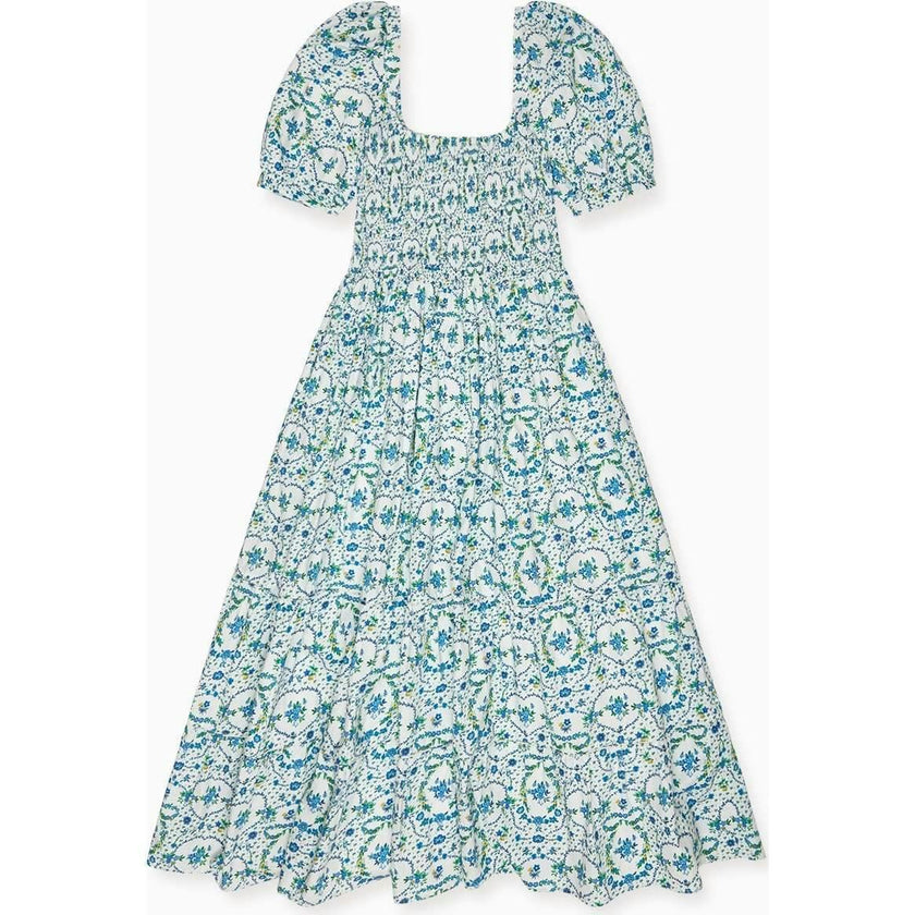 Nicky Hilton x La Coqueta Blue Bow Floral London Women Long Dress