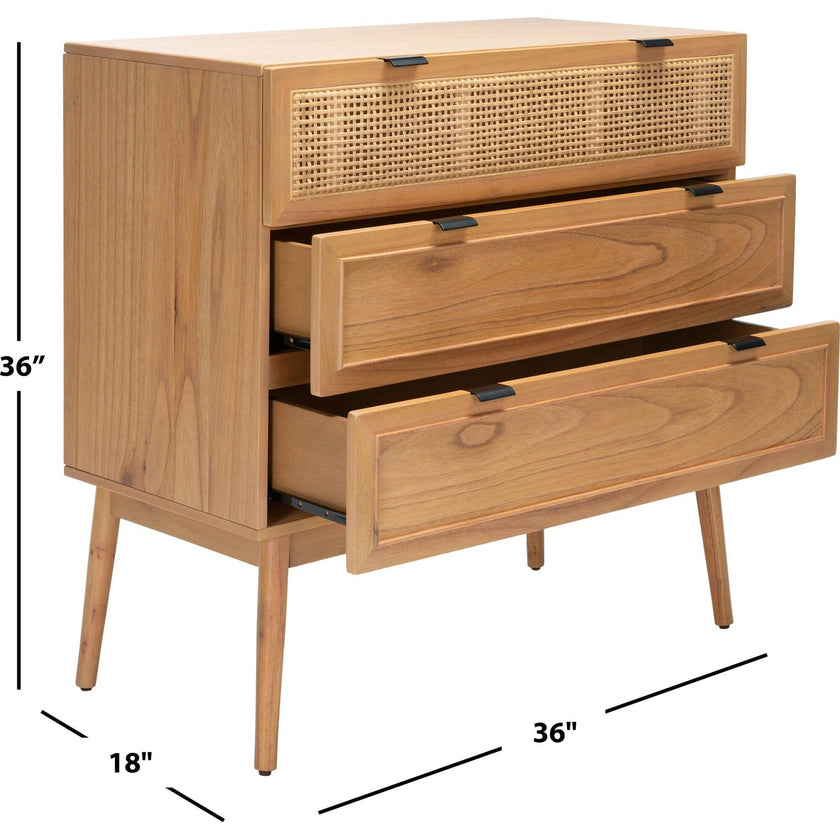 Baisley 3-Drawer Rattan Chest