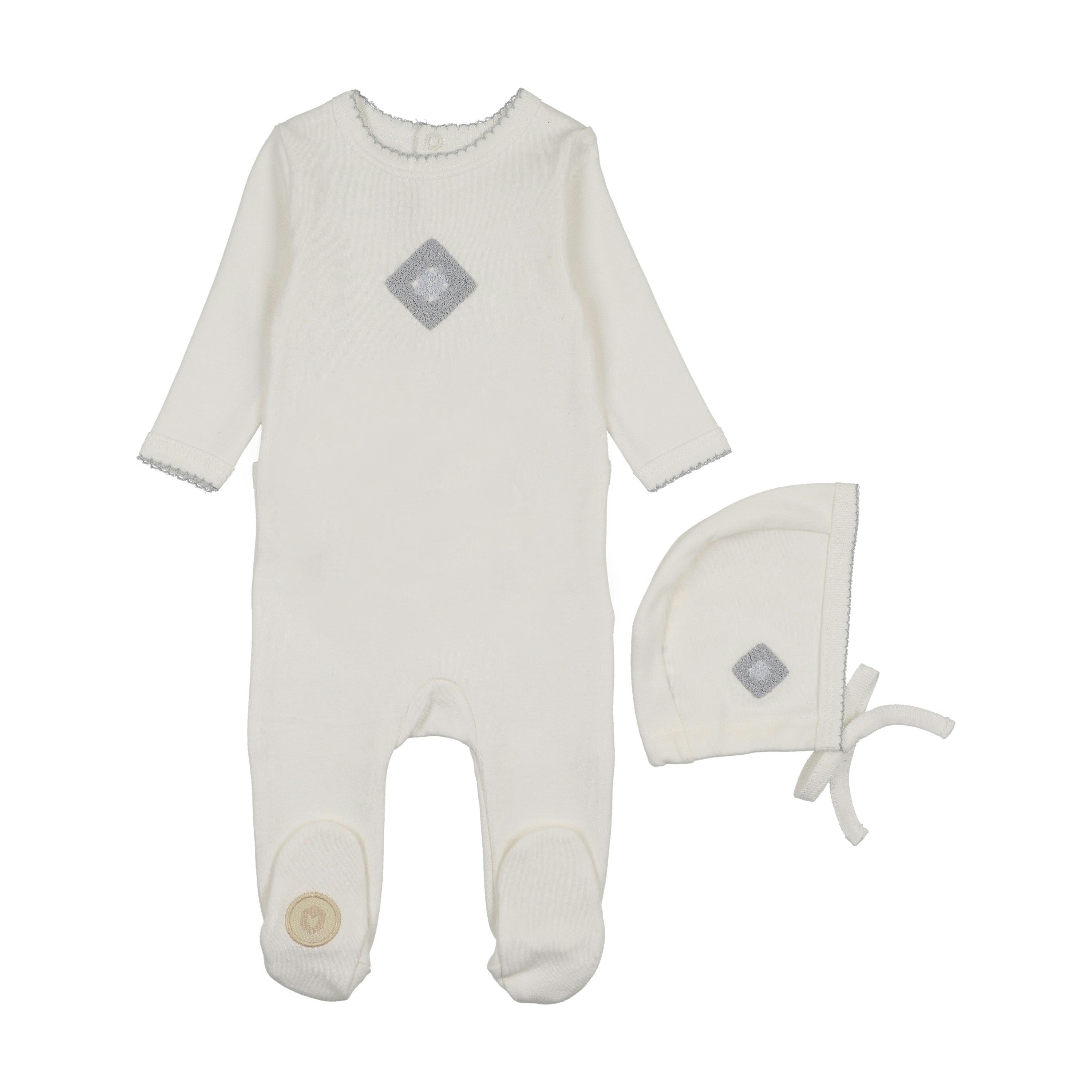 Geo-Floral Footie & Hat Set