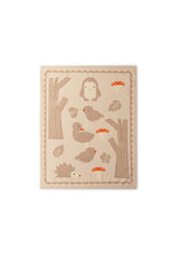 Folk Tales Knitted Organic Baby Blanket, Cream