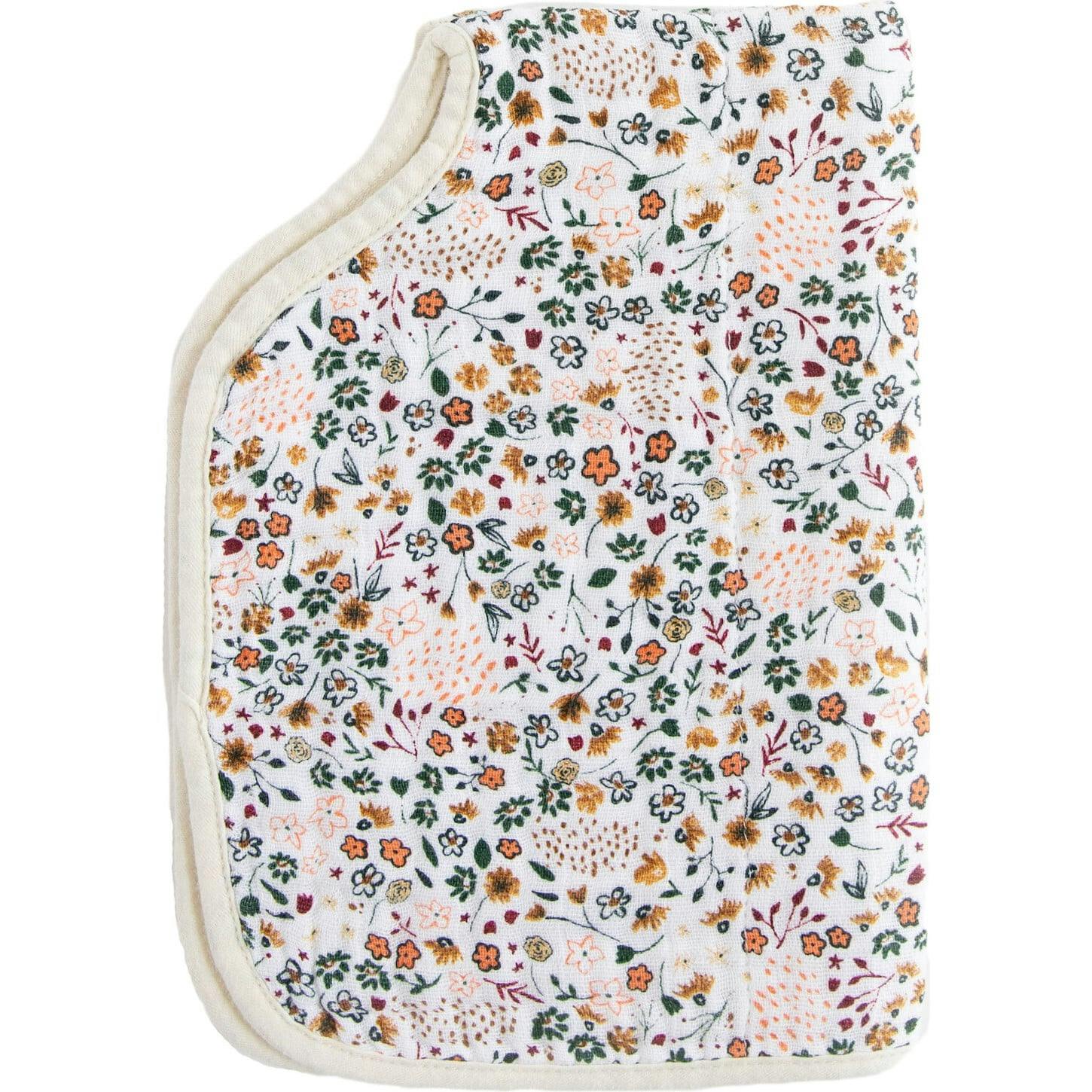 Cotton Muslin Burp Cloth - Pressed Petals