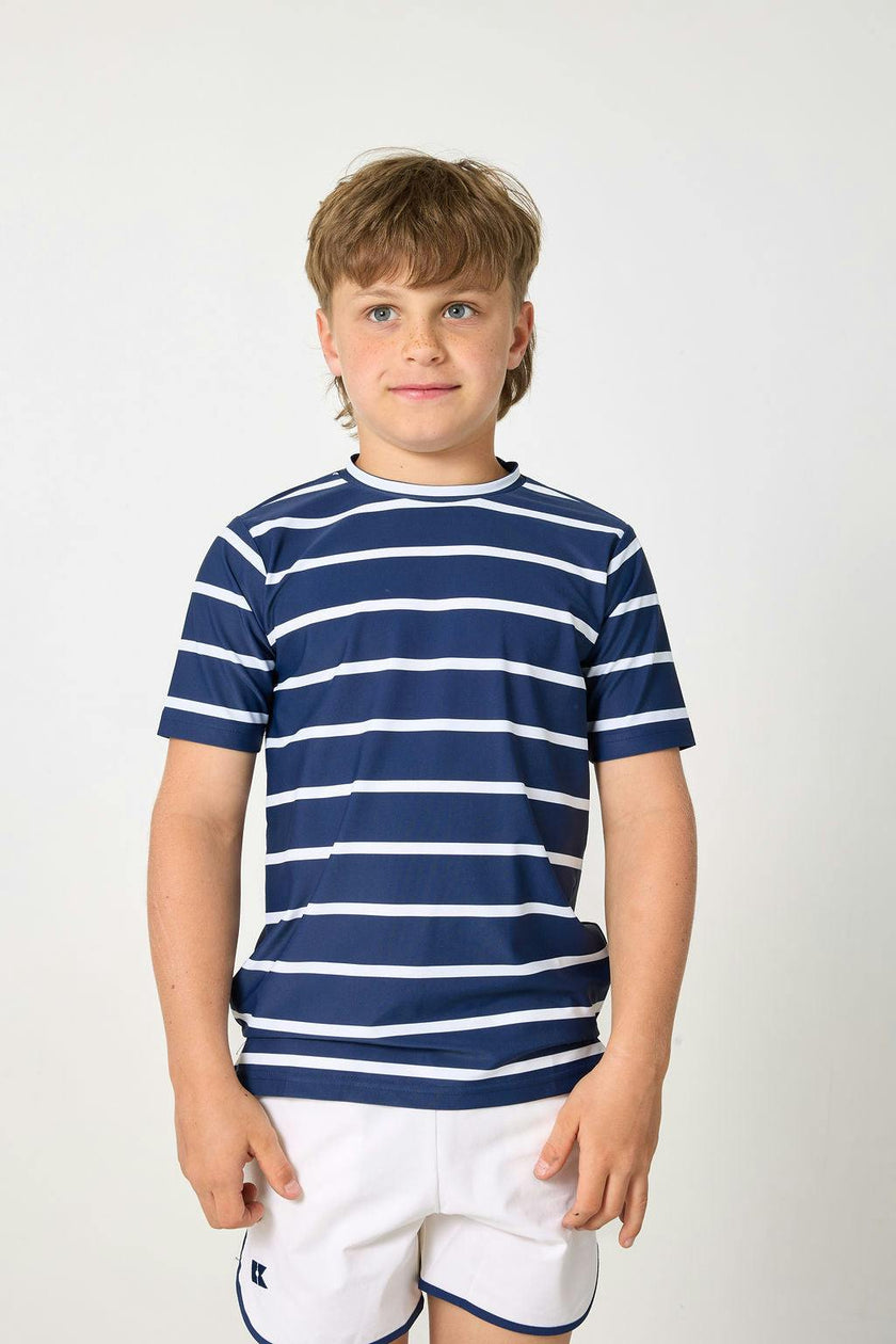 navy/white ballpark stripe practice shirt