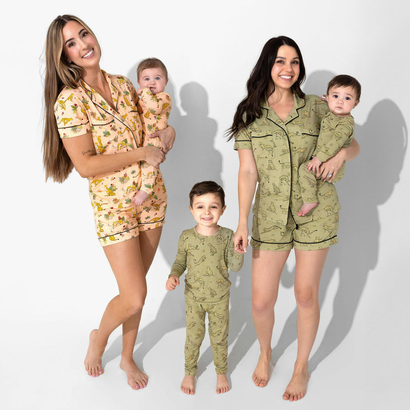 Pounce In Paradise Cheetah Bamboo Women's Pajama Short Set