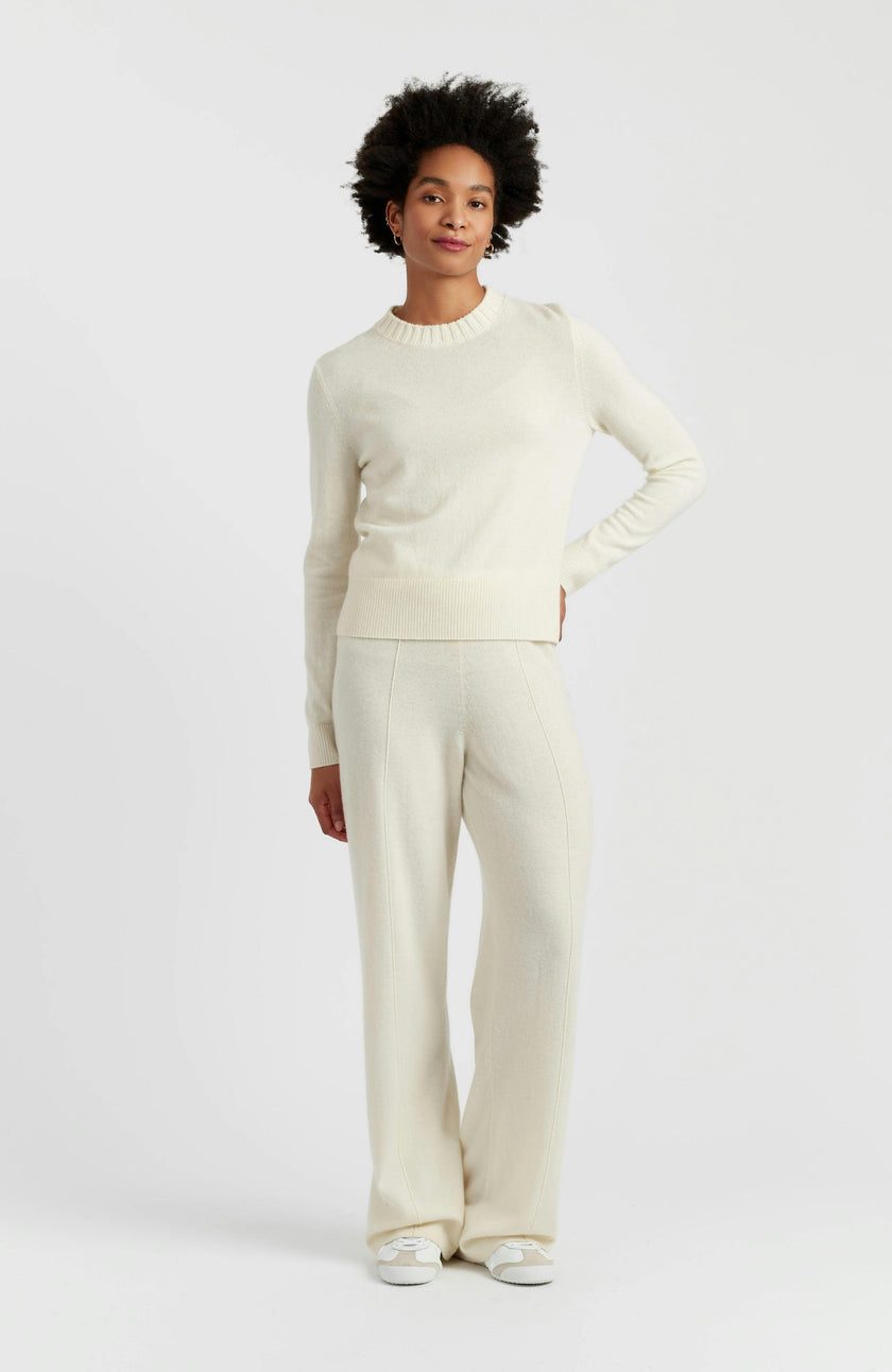 Wool & Cashmere Cropped Sporty Sweater