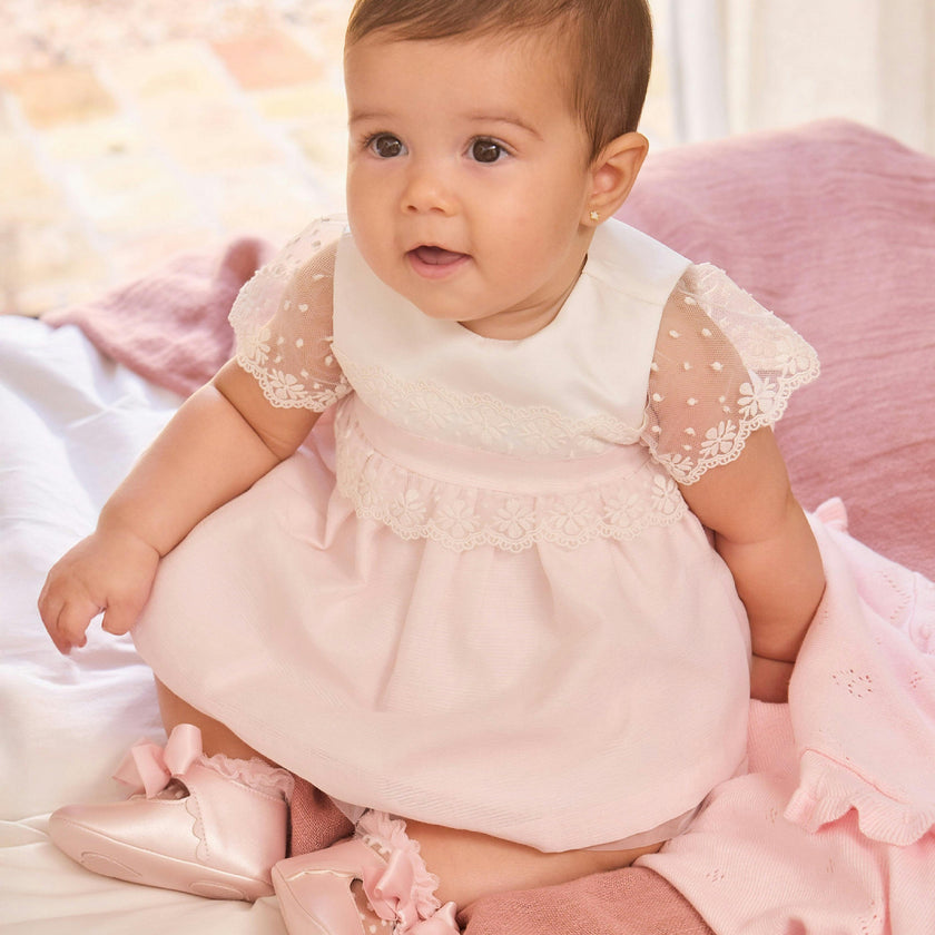 Pink Baby Dress With Bloomers