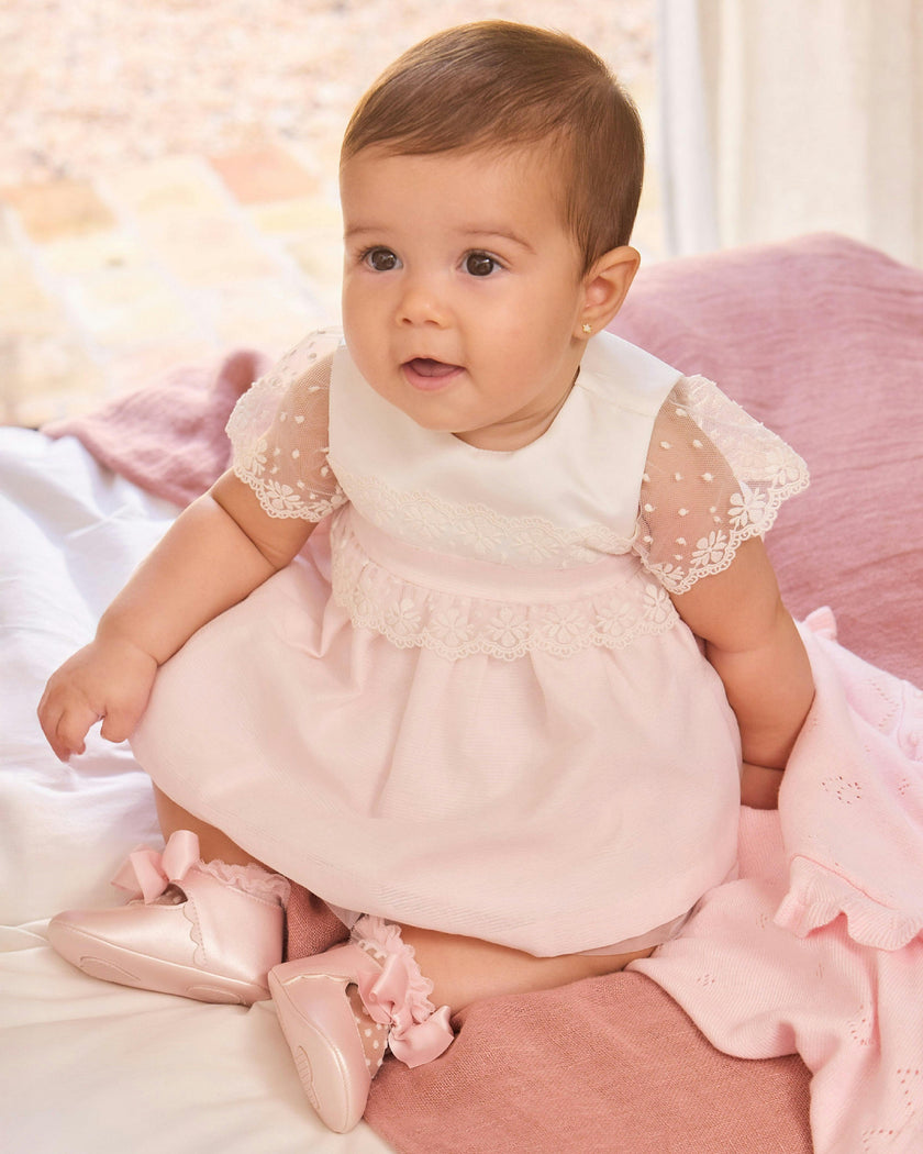 Pink Baby Dress With Bloomers
