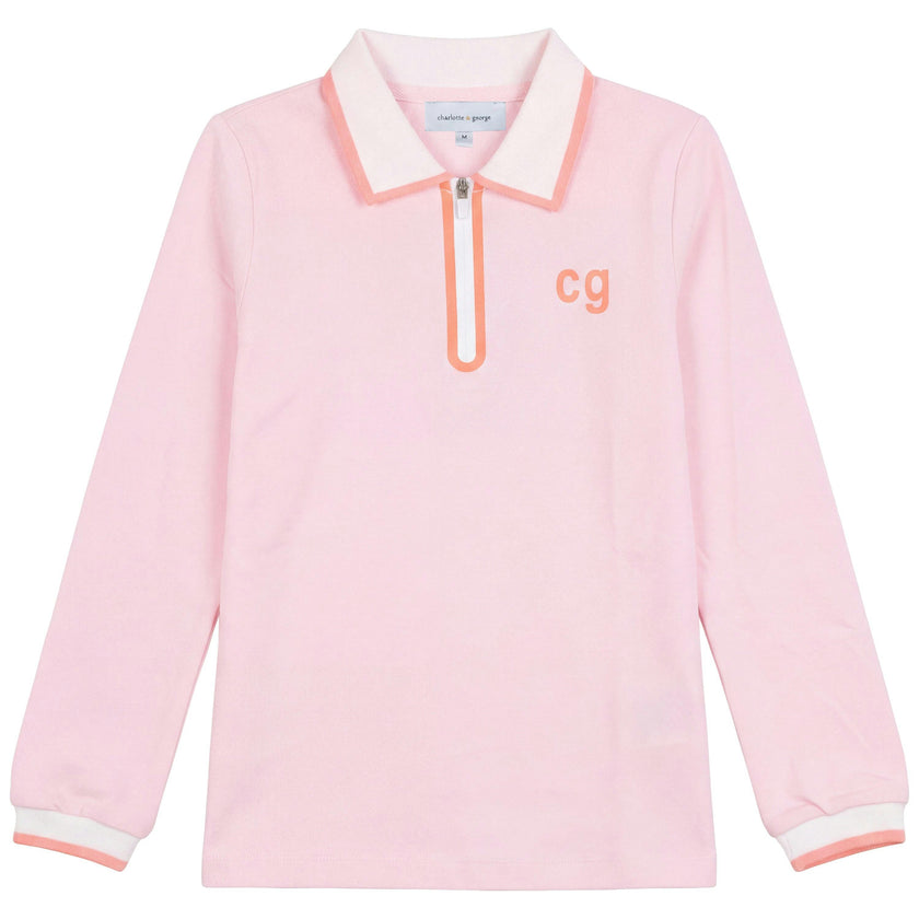 Contrast Trim Polo Top