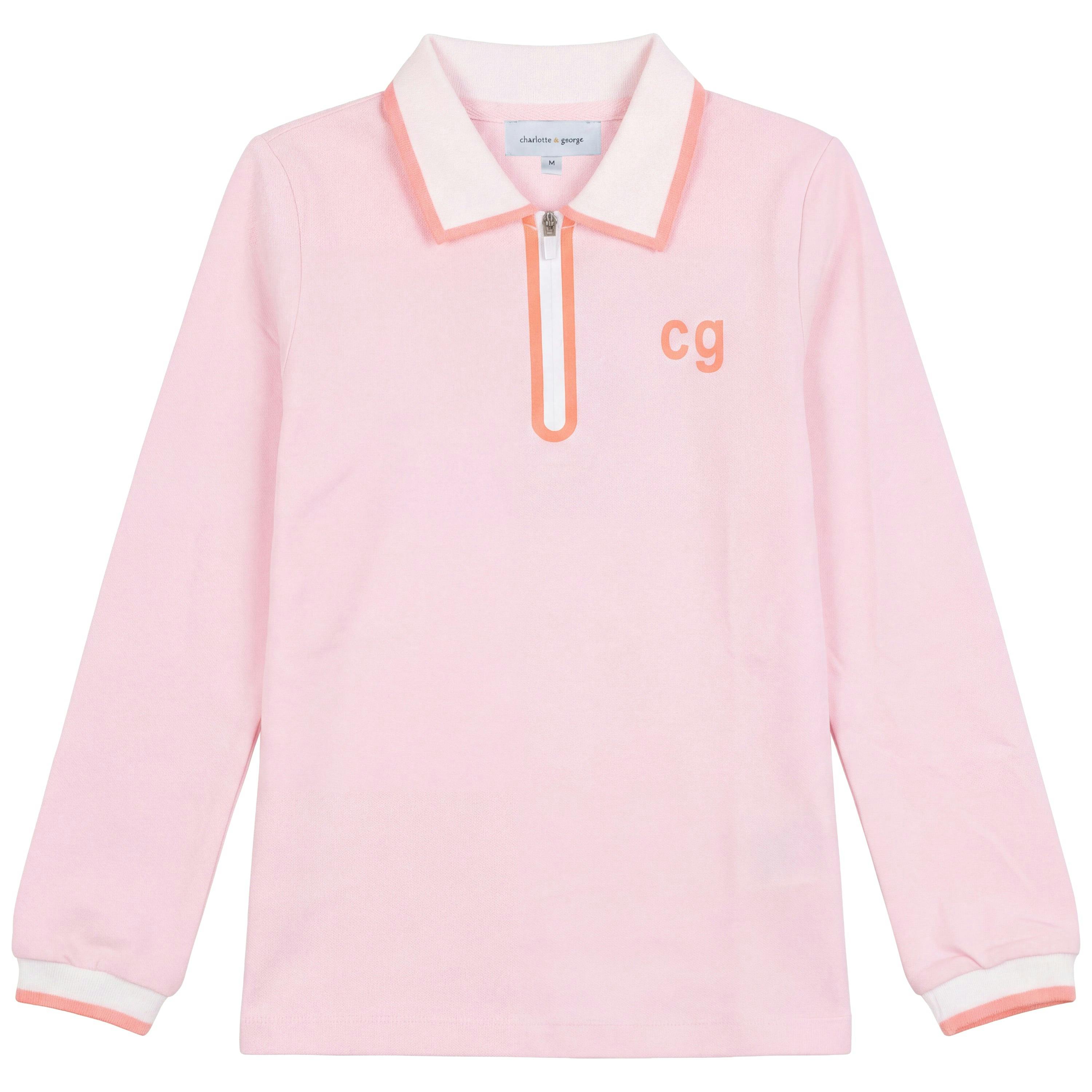 Contrast Trim Polo Top