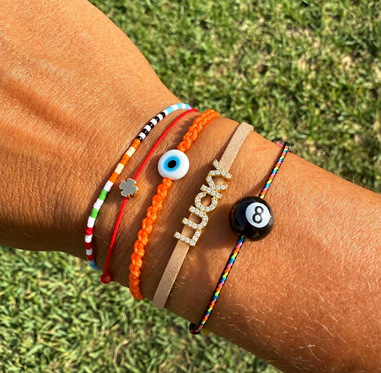 Lucky Tan Leather Bracelet