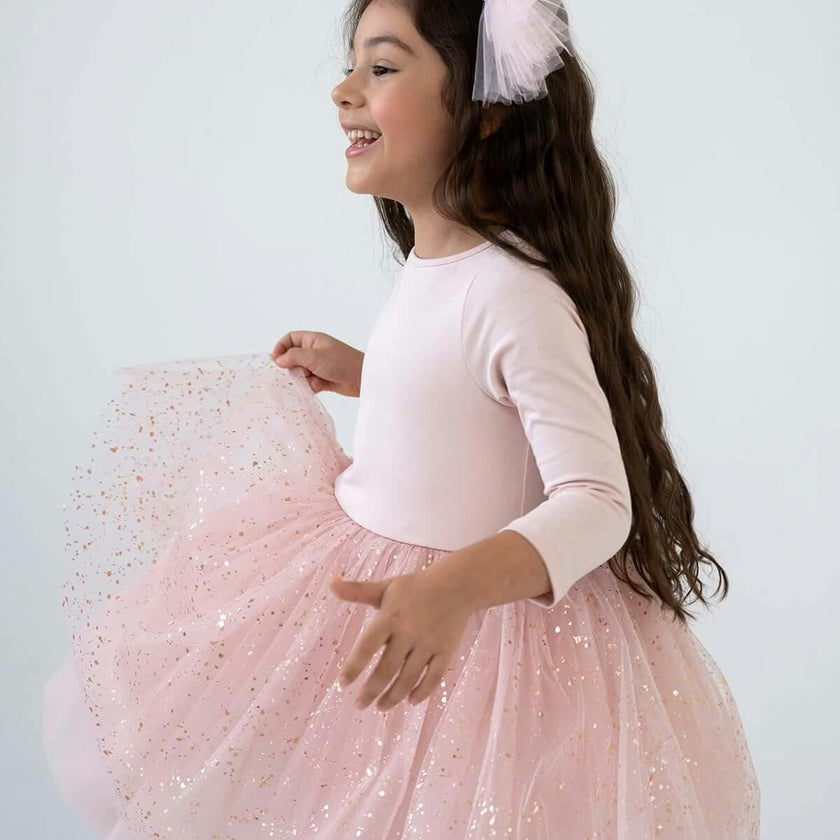 Full Shiny Pink Dress Set