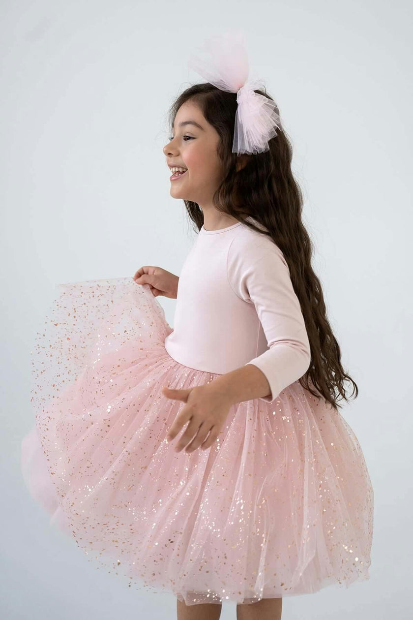 Full Shiny Pink Dress Set
