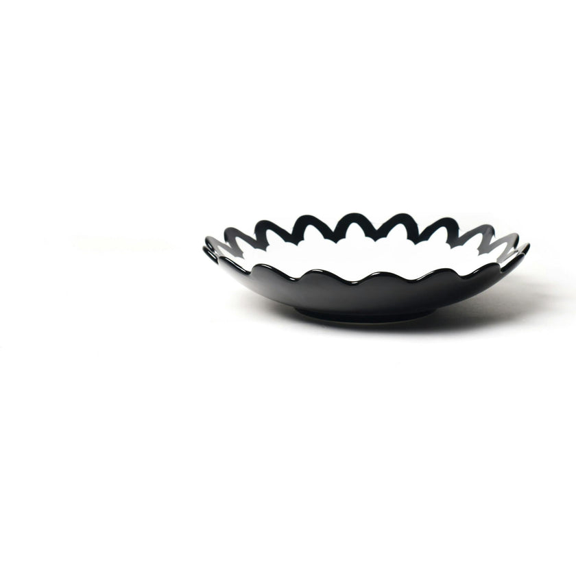 Black Arabesque Scallop 11 Pasta Bowl