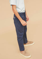 Dark Denim Lightweight Chino Trousers
