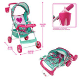Mint Heart: Doll Stroller - Sarah