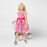 Aster Sequin Star Tulle Girls Party Dress