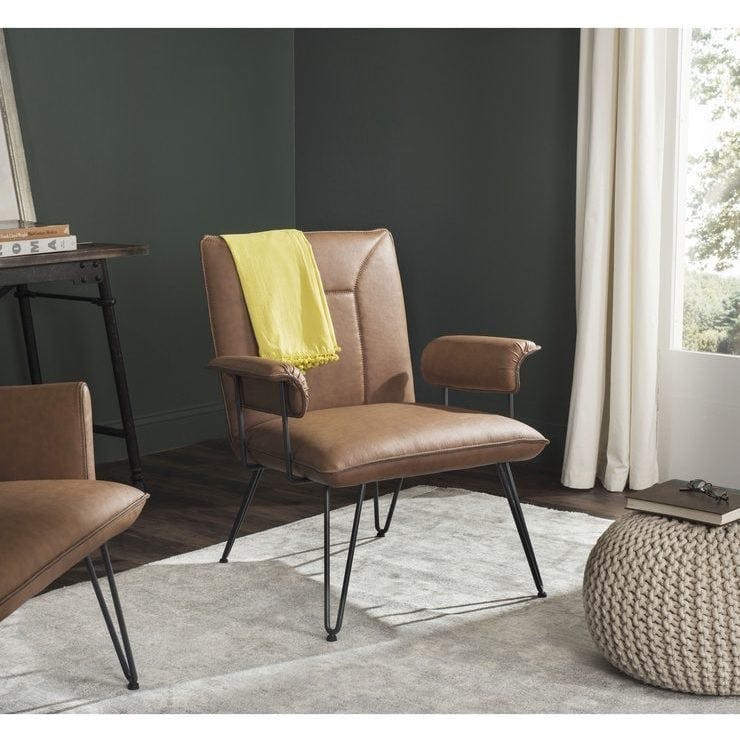 Johannes Mid-Century Modern Leather Arm Chair