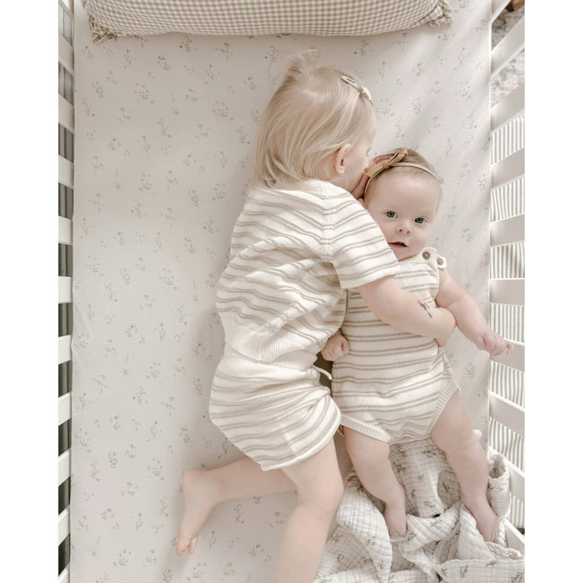 Organic Cotton Knit Stripe Short Set
