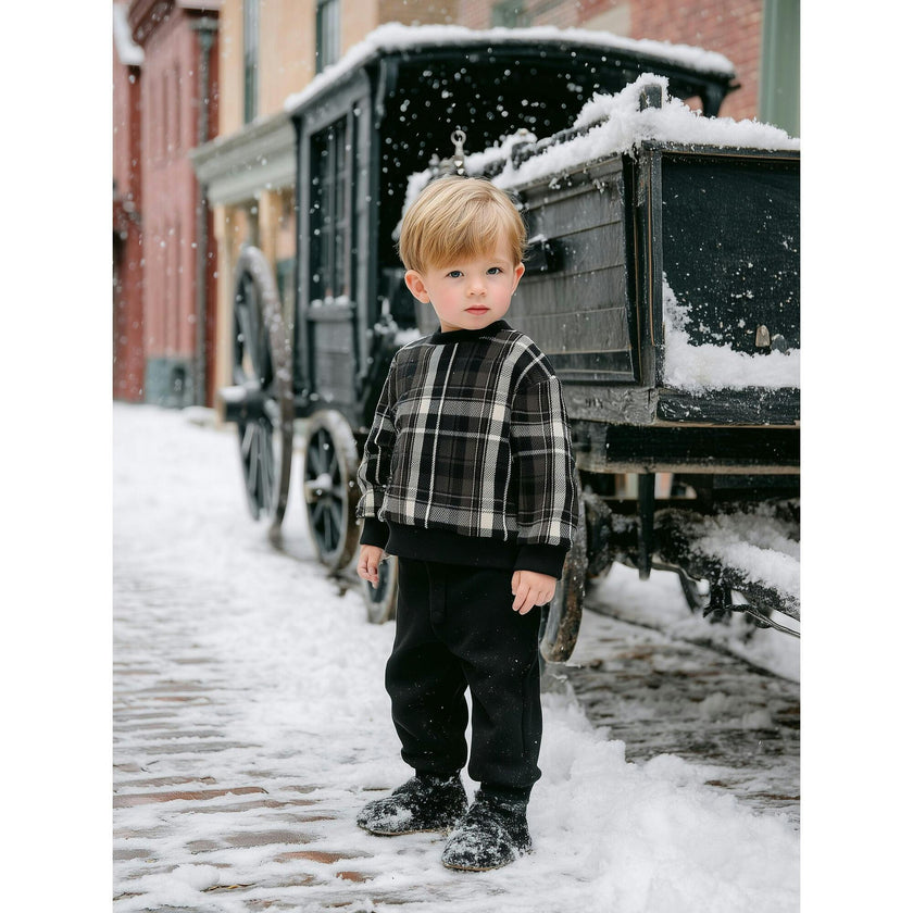 Winter Plaid Unisex Baby Set