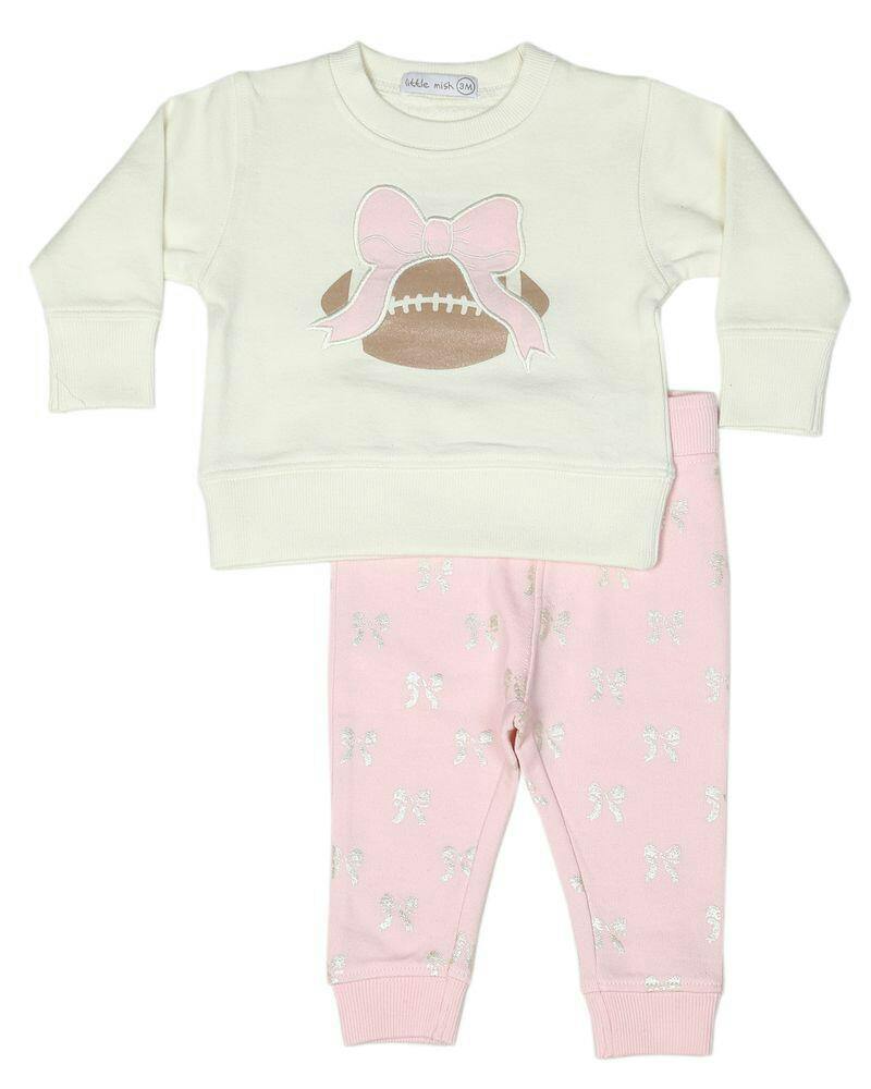 Baby Glitter Bows Football Set