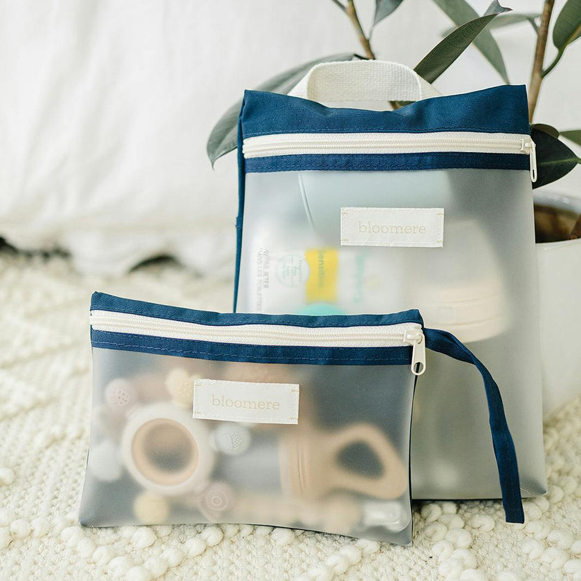 Large Pouch (Link Pink and Navy)