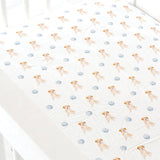 The Goldie In Blue Print Crib Sheet