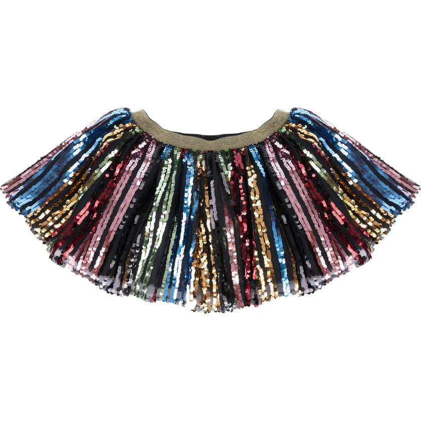 Sequins Skirt with Elastic Waistband
