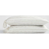 White & Beige Stripe Sham Set, White
