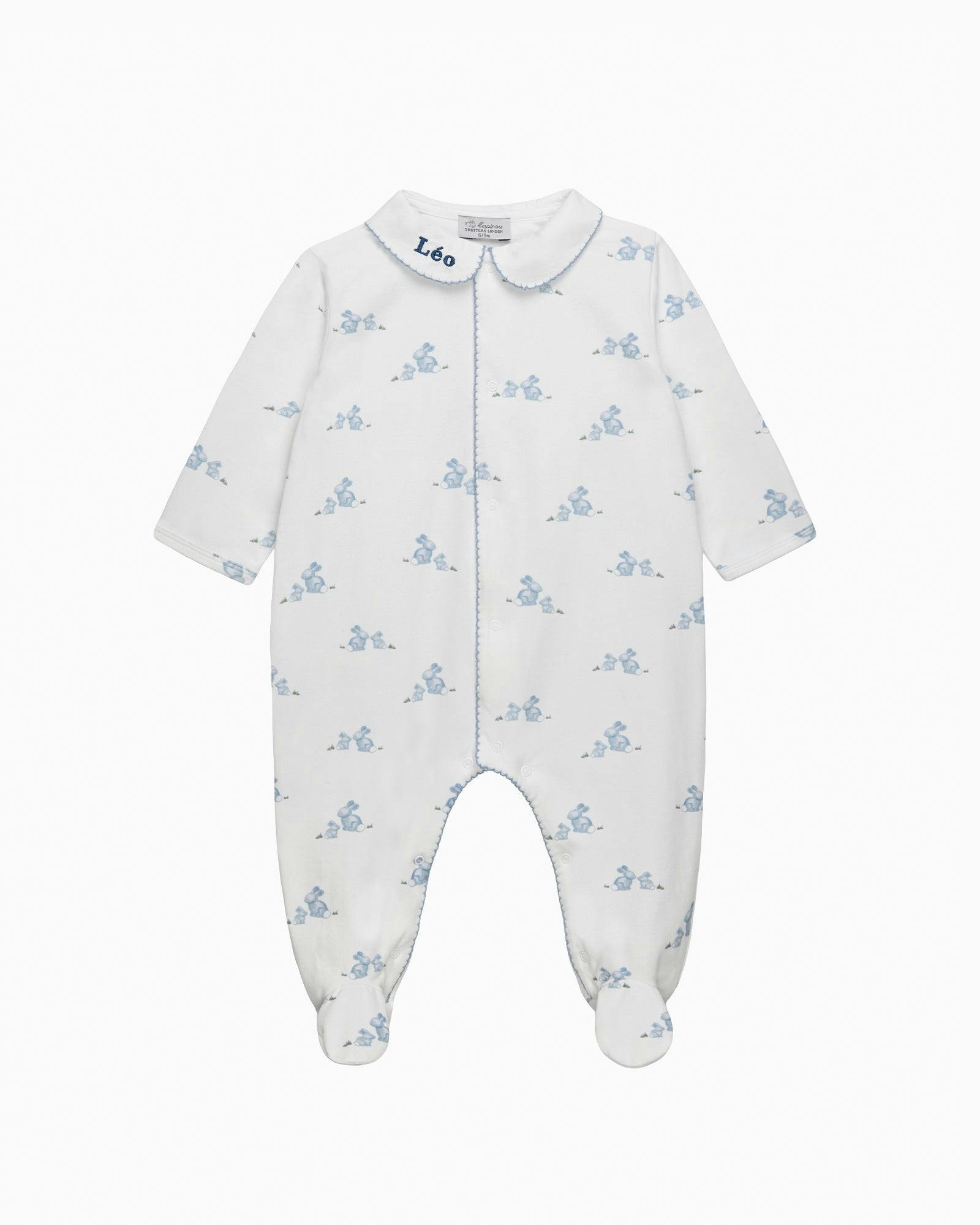 Baby Bunny Onesie in Pale Blue