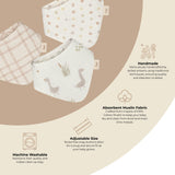 Charlie Goose Cotton Bandana Baby Bib (3 Pack)