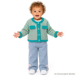 Infant (9-24M) Stripe Cardigan & Pant Set | Tweed Cutie