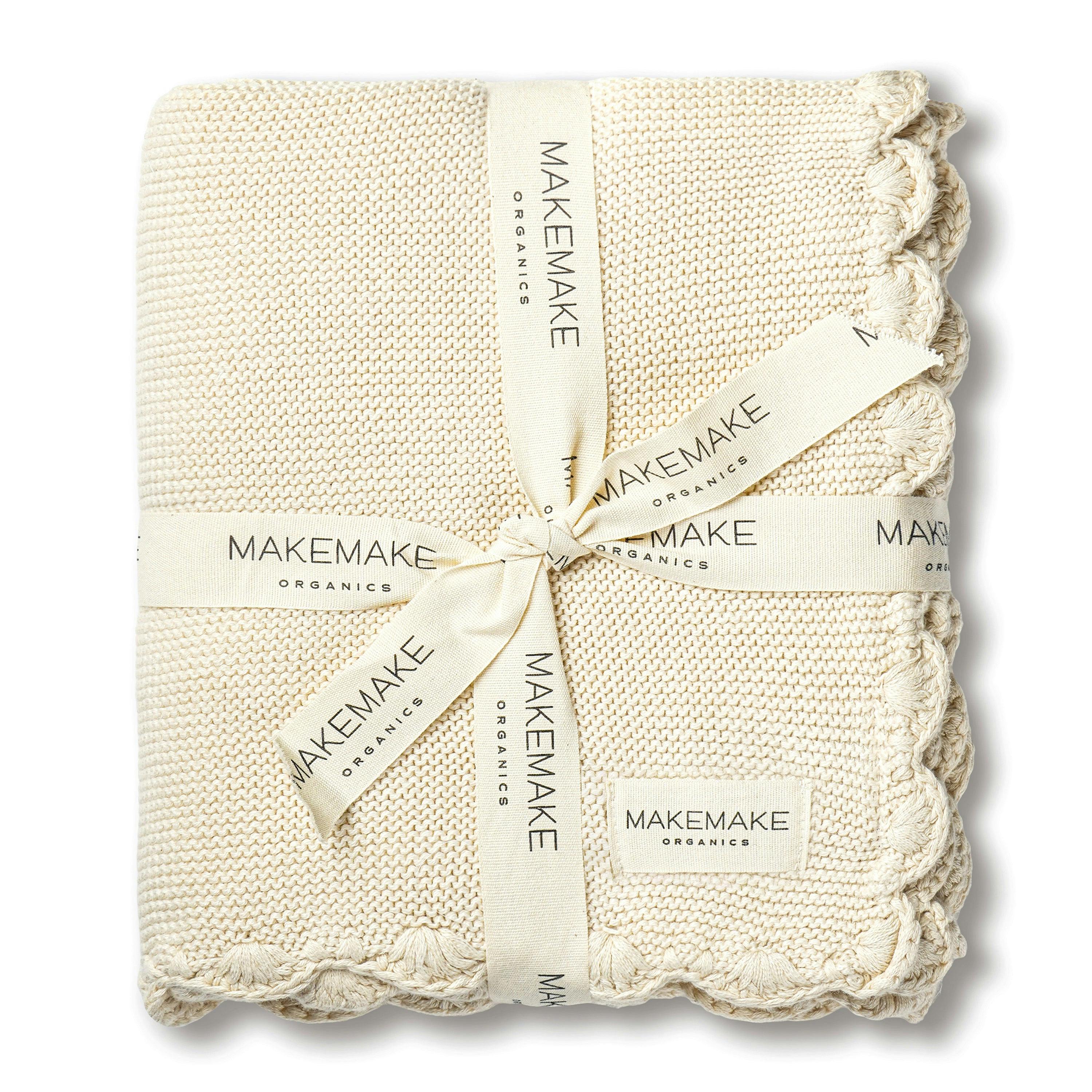 Organic Cotton Scalloped Baby Blanket