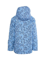 Kids Winter Coat in Blue Ditsy Floral