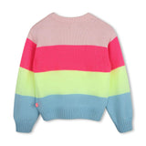 Multicolored Striped Sequin Knit Sweater