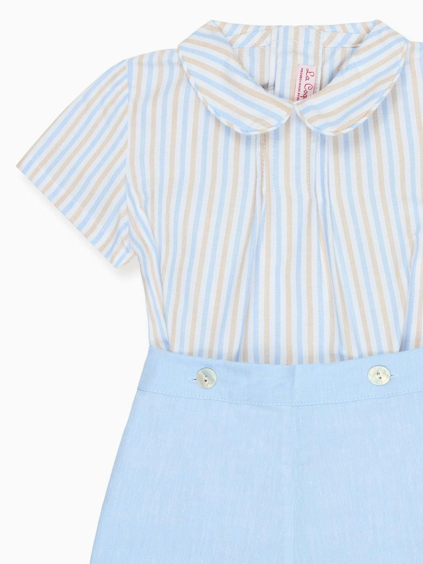 Caramel Stripe Mattia Baby Boy Set